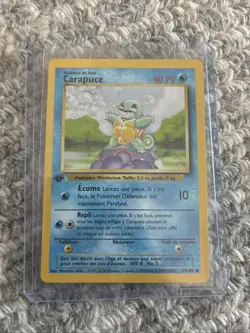 1st Edition French Squirtle (Carapuce) 63/102 Base Set 1999 Pokemon Near Mint - Image 1