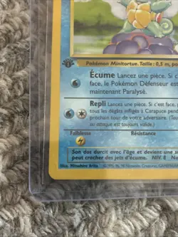 1st Edition French Squirtle (Carapuce) 63/102 Base Set 1999 Pokemon Near Mint - Image 4