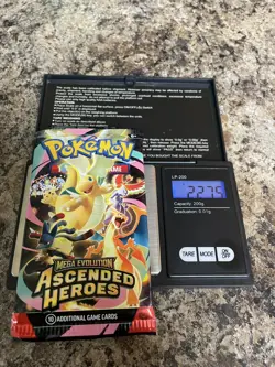 VERY HEAVY! 22.75 Pokemon TCG Ascended Heroes Booster Pack (SEALED) - Image 1