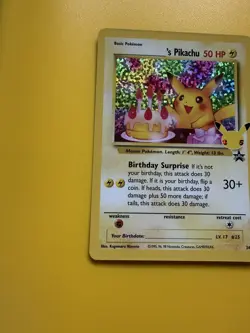 Pokemon TCG Birthday Pikachu - Promo 24 - Celebrations 25th Anniversary - Holo - Image 3