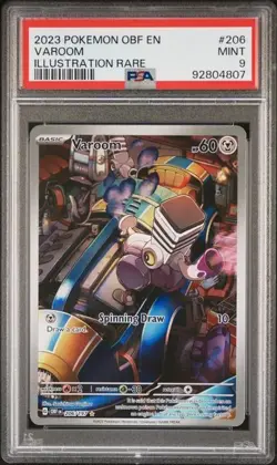 2023 POKEMON SCARLET & VIOLET OBSIDIAN FLAMES 206 FULL ART VAROOM PSA 9 - Image 1