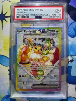 2025 POKEMON SVP EN-SV BLACK STAR PROMO #174 EEVEE EX PSA 9 - Image 1