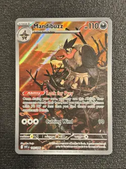 Mandibuzz 145/086 Holo Illustration Rare White Flare Pokemon Near Mint - Image 1