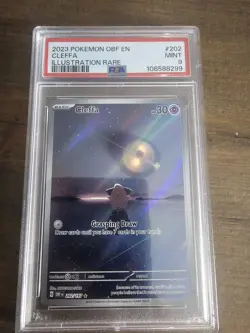 Pokemon TCG Cleffa 202/197 Illustration Rare Obsidian Flames Graded PSA 9 - Image 1