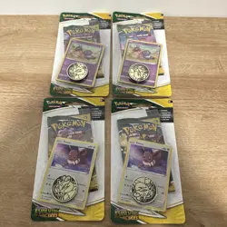 Pokemon TCG Evolving Skies Blister Pack with Eevee Slowpoke Promo SEALED (4 Lot) - Image 1