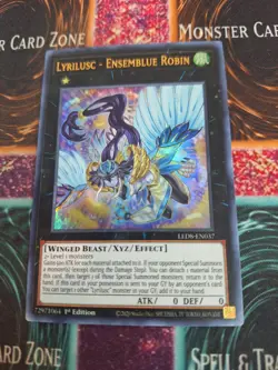 Yugioh Lyrilusc - Ensemblue Robin LED8-EN037 Ultra Rare 1st Edition Near Mint - Image 1