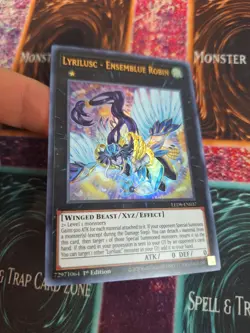 Yugioh Lyrilusc - Ensemblue Robin LED8-EN037 Ultra Rare 1st Edition Near Mint - Image 2