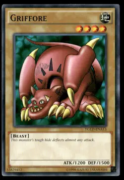 Griffore King of Games: Yugi's Legendary Decks YGLD-ENA13 Yugioh LP - Image 1