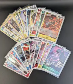 One Piece OP-12 Holo Foil Card Lot (21) Mihawk Shanks Robin Sabo SR/Parallel Mix - Image 1