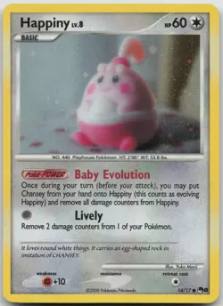 Happiny 14/17 Common POP Series 8 Pokemon Holo Near Mint - Image 1