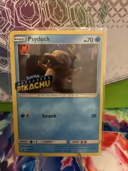 Psyduck Holo Detective Pikachu Stamped SM199 Black Star Promo LP English Pokemon - Image 1
