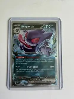 Pokemon TCG Gengar EX Scarlet Violet-Temporal Forces 104/162 Holo Double Rare - Image 1