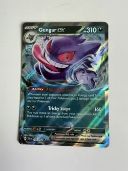 Pokemon TCG Gengar EX Scarlet Violet-Temporal Forces 104/162 Holo Double Rare - Image 3