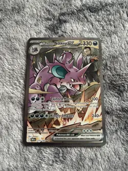 Pokemon TCG Team Rocket's Nidoking EX 233/182 Destined Rivals SAR - Image 1