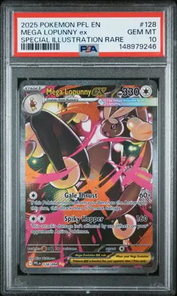 Mega Lopunny Ex 128 Pokemon Pfl En-Phantasmal Flames PSA 10 - Image 1