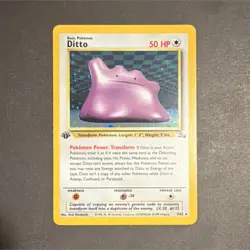 Pokemon Ditto Fossil 3/62 1st Edition Holo Rare 50 HP Basic English 1999 WotC - Image 1