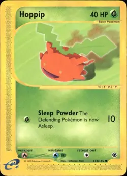 Vintage Wotc Pokemon Hoppip Expedition 112/165 Light Play LP - Image 1