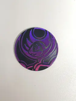 Pokemon Lunala Collectible Coin (Purple Rainbow Mirror Holofoil) - Image 1