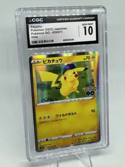 Pokemon GO CGC 10 | Pikachu | Holo Rare 028/078 - Image 1