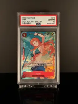 ✅2022 One Piece OP01 EN Alternate Art Errata #016 Nami PSA 10 GEM MINT - Image 1