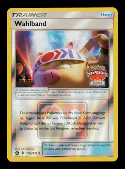 Pokemon Card STAFF Choice Band 121a/145 German Wahlband Europe EUIC LP 2018 - Image 1
