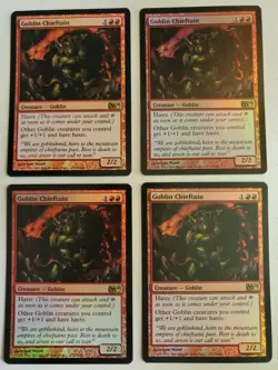 Goblin Chieftain x4 Magic 2010 Foil MP English - Image 1