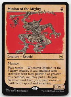 Minion of the Mighty (Showcase) #320 (LP) Forgotten Realms AFR Magic MTG - Image 1