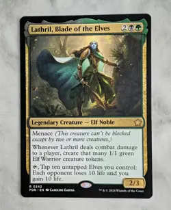 Lathril Blade of the Elves (Showcase) | Rare MTG FDN | Golgari BG Elf EDH | NM - Image 1