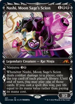 Nashi, Moon Sage's Scion (Foil Etched) -Foil Near Mint MTG - Image 1