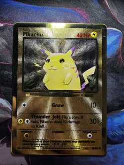 Pikachu Metal Gold Card Pokemon 25th Anniversary Celebrations 58/102 Promo MP+ - Image 1