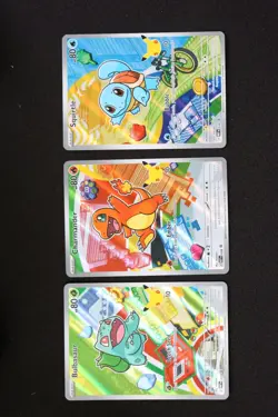 Pokemon TCG First Partner Illustration Collection Series 1 Kanto GEN 1 Starters - Image 1