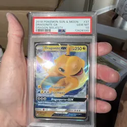 PSA Gem Mint 10 DRAGONITE GX 37 DRAGON MAJESTY SUN & MOON POKEMON GEM MINT - Image 1