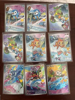 Pokemon 30th Anniversary First Partner Illustration Rare Lot Of 9! NEAR MINT - Image 1