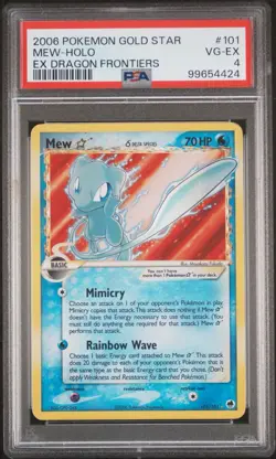 Gold Star Mew 101/101 PSA 4 EX Dragon Frontiers Pokemon TCG - Image 1