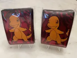 2 X Pokemon Obsidian Flames ETB Charmander Card Sleeves (65 Card Sleeves X 2) - Image 1