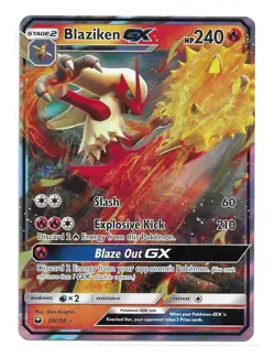 2018 Pokemon - Sun & Moon: Celestial Storm Blaziken GX #28/168 Holo - Image 1
