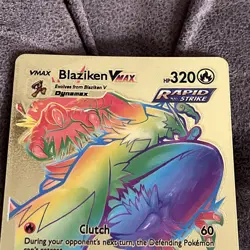 Blaziken VMAX Rainbow FAN ART GOLD FOIL- 200/198 Chilling Reign - Pokemon TCG NM - Image 2