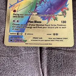 Blaziken VMAX Rainbow FAN ART GOLD FOIL- 200/198 Chilling Reign - Pokemon TCG NM - Image 3