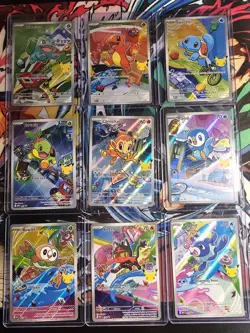 Pokemon TCG First Partner Illustration Collection Series 1 Promo Set of 9 - Image 1