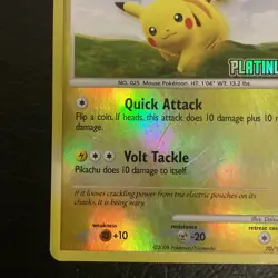 2008 Pokemon Diamond & Pearl Majestic Dawn Pikachu Reverse Holo #70/100 - Image 5