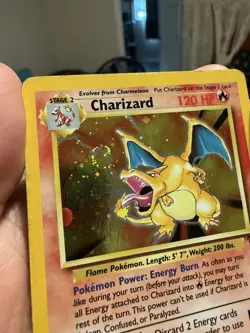 Pokemon TCG Charizard 004/130 Base Set 2 Holo Rare English SWIRL - Image 2