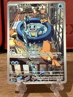 Pokemon TCG Squirtle Stellar Crown Illustration Rare 148/142 Near Mint - Image 1
