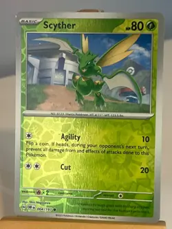 Pokemon TCG Scyther 004/197 Scarlet & Violet Obsidian Flames Reverse Holo Common - Image 1