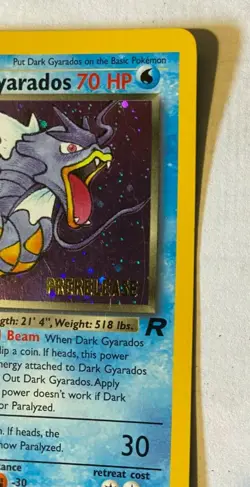 POKEMON DARK GYARADOS 70 HP HOLO PRERELEASE LV.31 #130 8/82 NM/M - Image 3