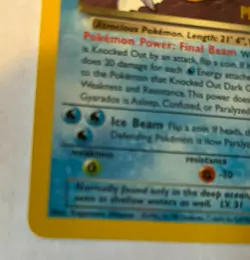 POKEMON DARK GYARADOS 70 HP HOLO PRERELEASE LV.31 #130 8/82 NM/M - Image 5