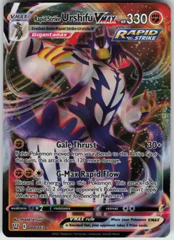 Rapid Strike Urshifu VMAX 088/163 Holo VMAX Rare Battle Styles Pokemon Near Mint - Image 3