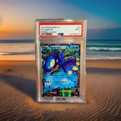 2015 POKEMON XY KYOGRE EX HOLO PRIMAL CLASH PSA 9 MINT - Image 1
