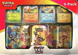 Pokemon TCG Scarlet & Violet 151 Mini Tins Costco Bundle (Meowth), 5-Pack - Image 1