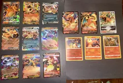 Lot of 15 Pokemon TCG Charizard EX/GX/V/VSTAR/PROMO Cards NM - Image 1