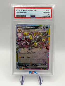 2025 Pokemon Pre En Umbreon EX #60 Gem MT PSA 10 - Image 2